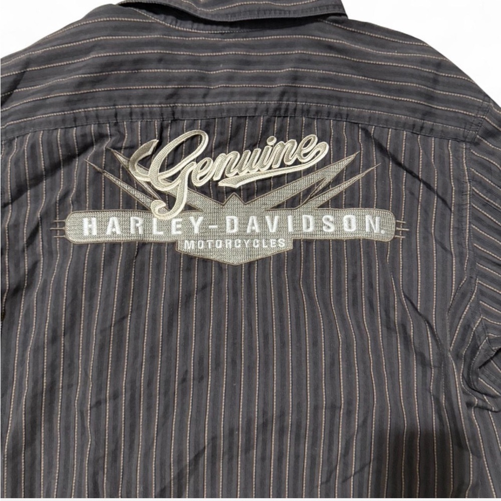 Harley-Davidson Striped button-up shirt
